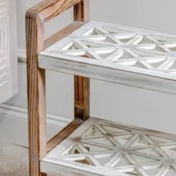 Bookshelves-Kirkland's Home White Distressed Wood Bookshelf