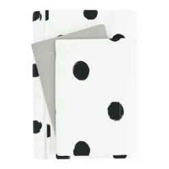 Duvets-Kirkland's Home White Dotted Reversible 2-Pc. Twin Duvet Cover Set White/Gray