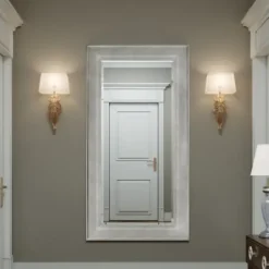 Full Length & Floor Mirrors-Kirkland's Home White Driftwood Framed Leaner Mirror