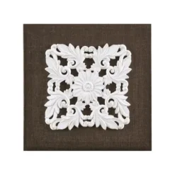Wall Plaques-Kirkland's Home White Embellished Trinity Wall Plaques, Set Of 3 Brown/White