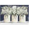 Canvas Art-Kirkland's Home White Floral Trio Giclee Canvas Art Print White/Green/Blue