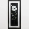 Framed Art-Kirkland's Home White Flower On Black I Framed Art Print White/Black