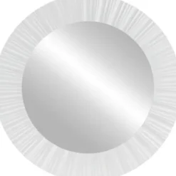 Decorative Mirrors-Kirkland's Home White Fluted Contemporary Wall Mirror