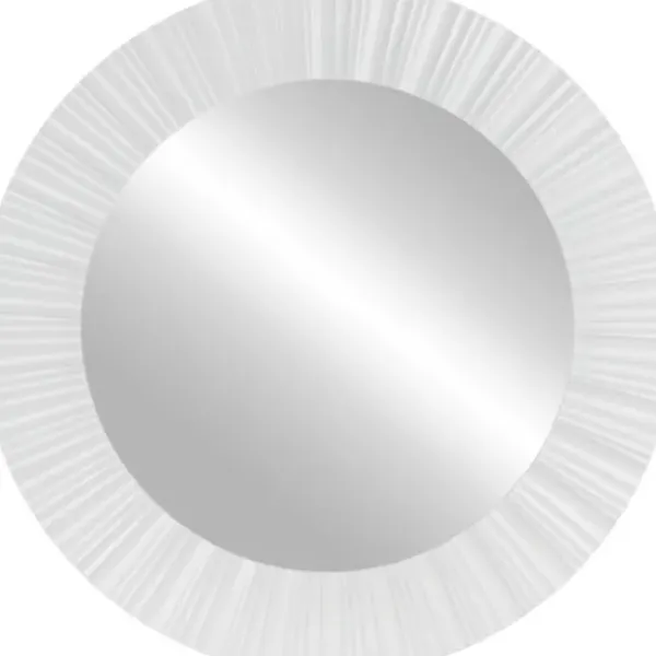 Decorative Mirrors-Kirkland's Home White Fluted Contemporary Wall Mirror