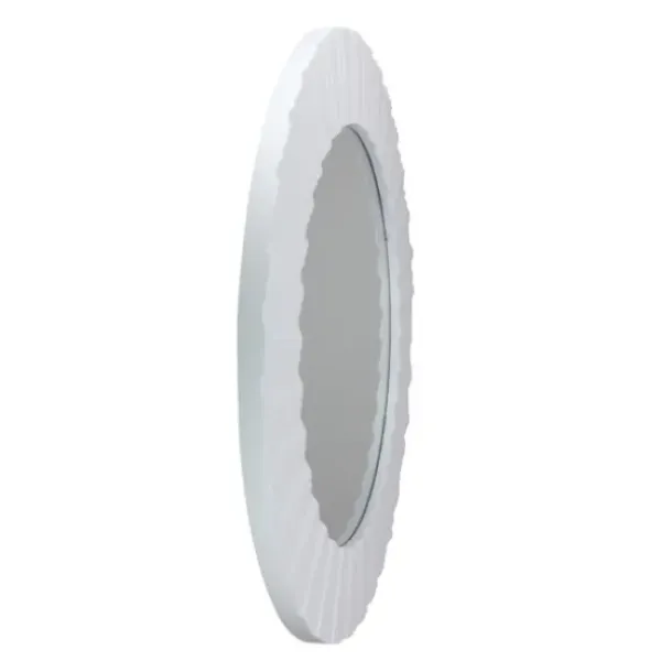 Decorative Mirrors-Kirkland's Home White Fluted Contemporary Wall Mirror