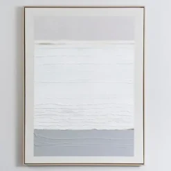 Framed Art-Kirkland's Home White Gray Abstract Framed Wall Art White/Gray