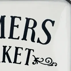 Wall Quotes & Signs-Kirkland's Home White Iron Farmer'S Market Wall Plaque White/Black