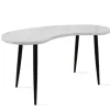 Office Furniture-Kirkland's Home White Marble Kidney Shaped Desk