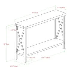 Console Tables-Kirkland's Home White Oak Farmhouse X-Frame Console Table Ivory