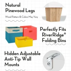 Bookshelves-Kirkland's Home White Pine Catch-All Toy Organizer With Cubbies