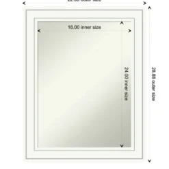 Decorative Mirrors-Kirkland's Home White Raised Frame Wall Mirror