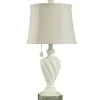 Table Lamps-Kirkland's Home White Resin Swirl Table Lamp Tan