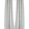 Curtains & Drapes-Kirkland's Home White Stripe Cafe Curtain Panel Set, 36 In. Blue
