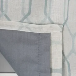 Curtains & Drapes-Kirkland's Home White Stripe Cafe Curtain Panel Set, 36 In. Blue
