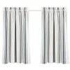 Curtains & Drapes-Kirkland's Home White Stripe Cafe Curtain Panel Set, 36 In. Gray