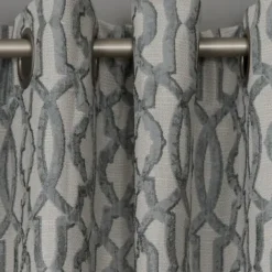 Curtains & Drapes-Kirkland's Home White Stripe Cafe Curtain Panel Set, 24 In. Gray