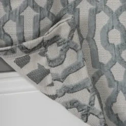 Curtains & Drapes-Kirkland's Home White Stripe Cafe Curtain Panel Set, 24 In. Gray