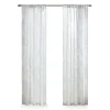 Curtains & Drapes-Kirkland's Home White Stripe Cafe Curtain Panel Set, 24 In. Blue