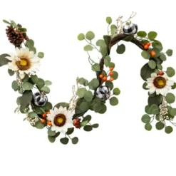 Wreaths-Kirkland's Home White Sunflower Garland Green/White