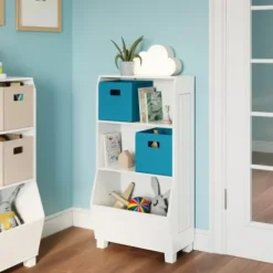Bookshelves-Kirkland's Home White Toy Organizer Cubby Bookshelf