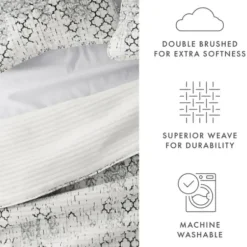 Quilts-Kirkland's Home White Trellis Reversible 2-Pc. Twin Quilt Set White/Gray