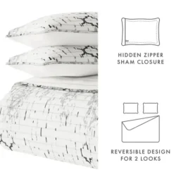 Quilts-Kirkland's Home White Trellis Reversible 2-Pc. Twin Quilt Set White/Gray