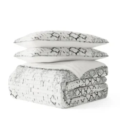 Quilts-Kirkland's Home White Trellis Reversible 3-Pc. King Quilt Set White/Gray
