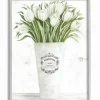 Framed Art-Kirkland's Home White Tulip Bouquet In A Vase Framed Art Print White/Green