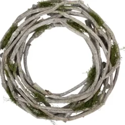 Wreaths-Kirkland's Home White Twig And Moss Wreath White/Green