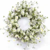 Wreaths-Kirkland's Home White Wild Daisies Wreath White/Green