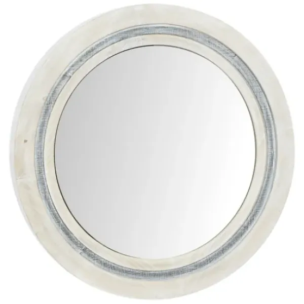 Decorative Mirrors-Kirkland's Home White Wood Aislinn Wall Mirror