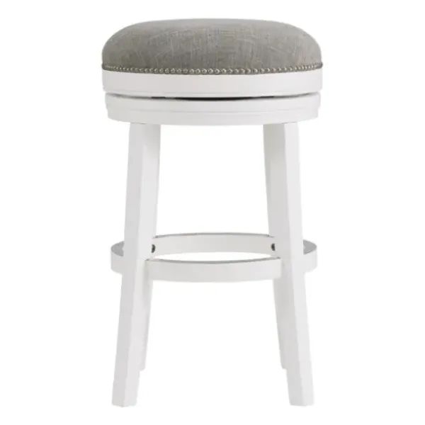 Bar Stools & Counter Height Stools-Kirkland's Home White Wood Backless Swivel 2-Pc. Bar Stool Set Gray