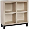 Entryway Furniture-Kirkland's Home White Wood 4-Cubby Bookshelf