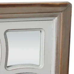 Decorative Mirrors-Kirkland's Home White Wood Lattice Overlay Mirror, 30X30 In.