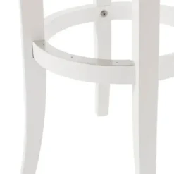 Bar Stools & Counter Height Stools-Kirkland's Home White Wood Linen Upholstered 2-Pc. Bar Stool Set Gray