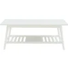 Coffee Tables-Kirkland's Home White Wood Midcentury Coffee Table