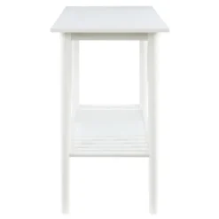 Console Tables-Kirkland's Home White Wood Midcentury Console Table
