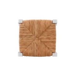 Bar Stools & Counter Height Stools-Kirkland's Home White Wood Seagrass Backless 2-Pc. Bar Stool Set Tan