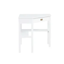 Office Furniture-Kirkland's Home White Wood Single Drawer Corner Desk