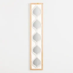Decorative Mirrors-Kirkland's Home White Wood Stacked Teardrops Wall Mirror