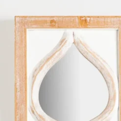 Decorative Mirrors-Kirkland's Home White Wood Stacked Teardrops Wall Mirror