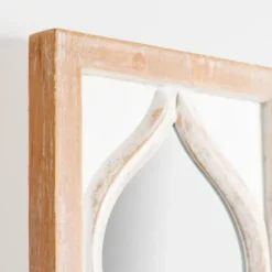 Decorative Mirrors-Kirkland's Home White Wood Stacked Teardrops Wall Mirror