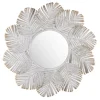 Decorative Mirrors-Kirkland's Home Whitewash Round Palm Leaf Wall Mirror