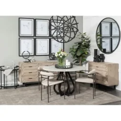 Dressers & Chests-Kirkland's Home Whitewashed Brown 3-Drawer Wood Chest