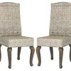 Dining Chairs-Kirkland's Home Whitewashed Kubu Rattan Dining Chairs, Set Of 2 Ivory