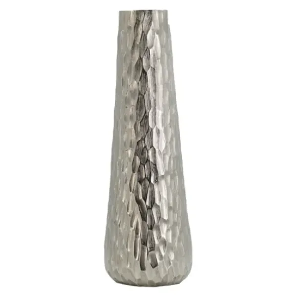 Vases-Kirkland's Home Whitewashed Oblong Wooden Vases, Set Of 2 Brown
