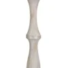 Floor Lamps-Kirkland's Home Whitewashed Silver Trim Floor Lamp Tan