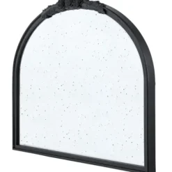 Decorative Mirrors-Kirkland's Home Wide Arch Black Floral Scroll Mirror