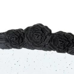 Decorative Mirrors-Kirkland's Home Wide Arch Black Floral Scroll Mirror