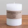 Candles-Kirkland's Home Wide Unscented Pillar Candle, 5 In. White
